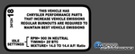 Mopar Emissions Decal - Replica